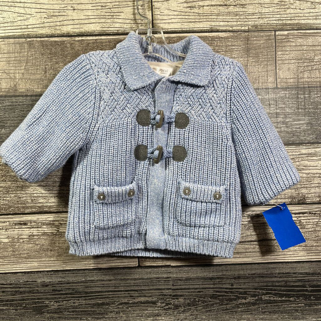 MAYORAL FLEECE LINED FULL ZIP SWEATER JACKET 0-3 MO