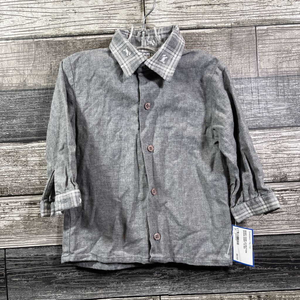 BABY DIOR LS BUTTON DOWN SHIRT 12 MO