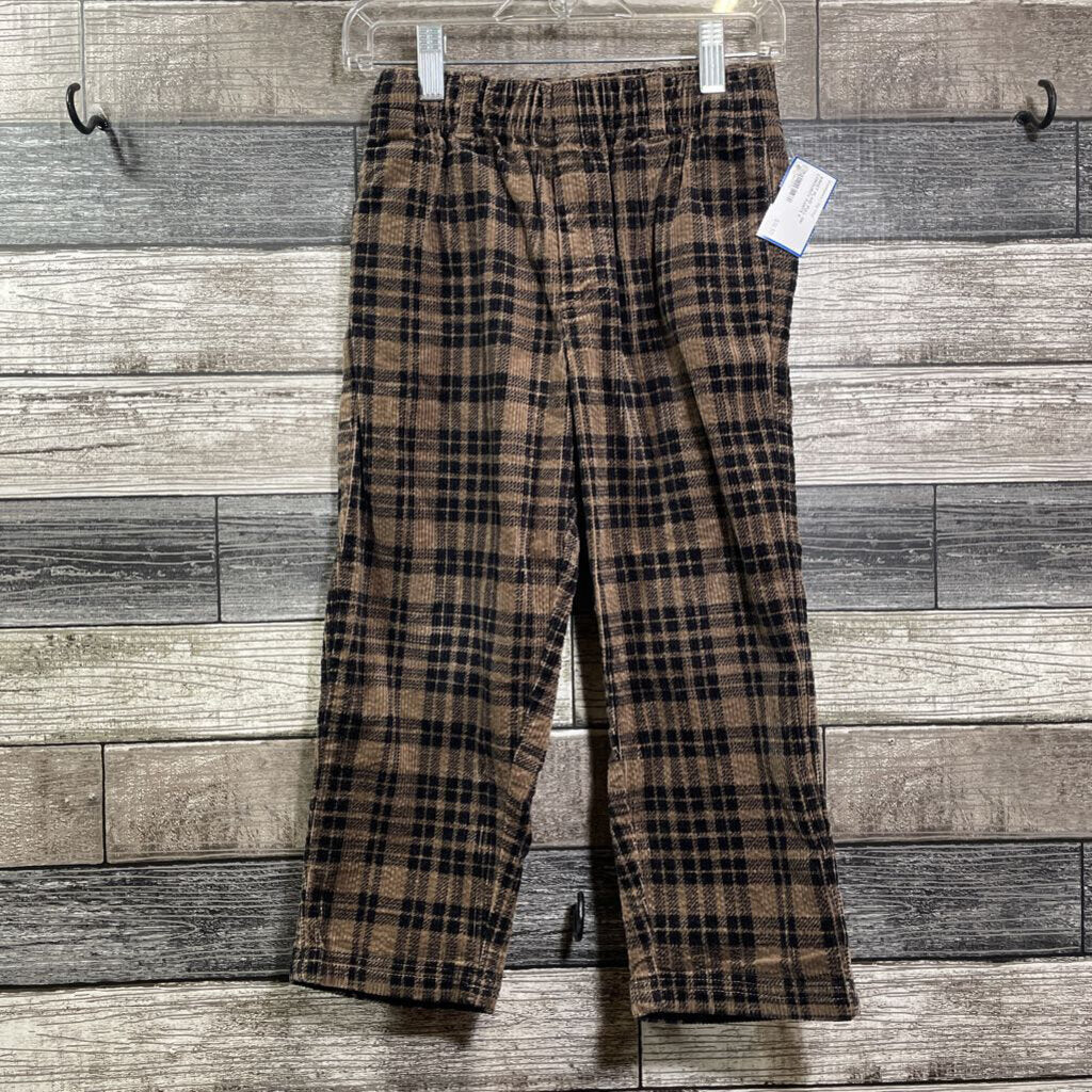 ARKET PLAID PULL ON CORDUROY PANTS 6