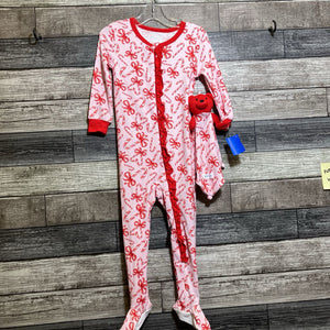 MAX & OLIVIA FOOTIE HOLIDAY PJ + LOVIE 2