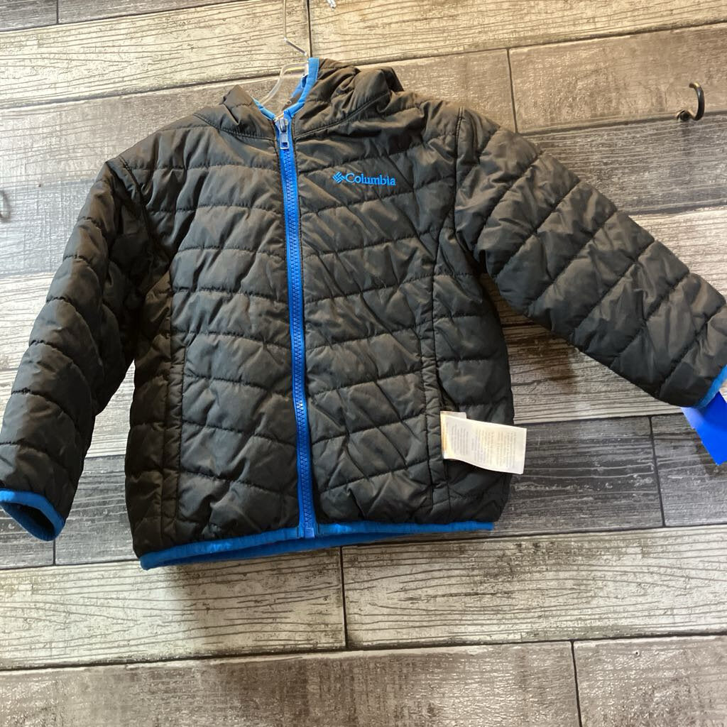 COLUMBIA REVERSIBLE HOODED FLEECE PUFFER COAT 3