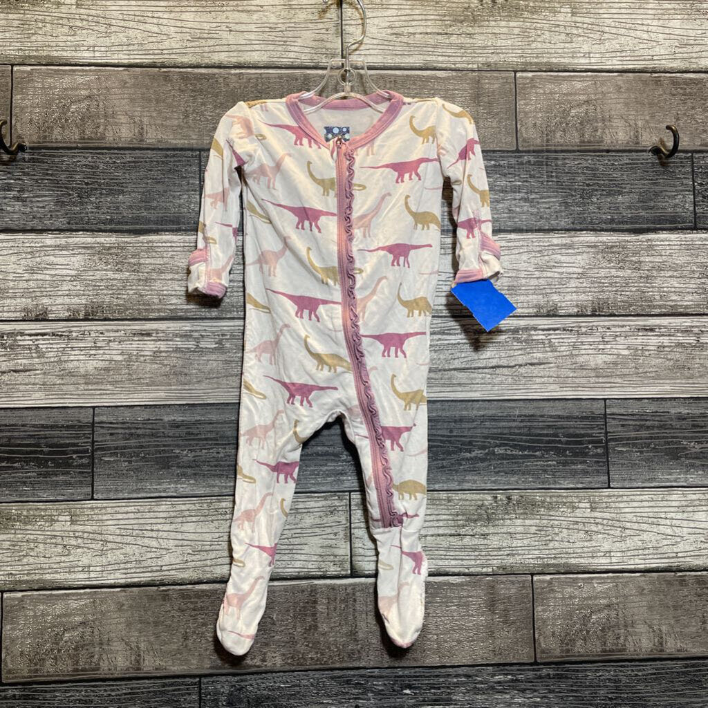 KICKEE PANTS BAMBOO FOOTIE PJ 3-6 MO