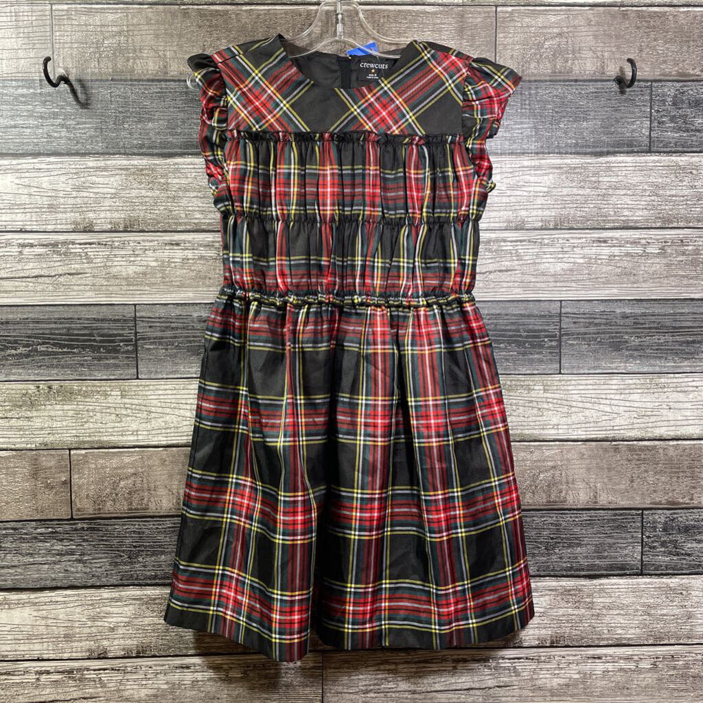 CREWCUTS SS PLAID SMOCKED DRESS 8