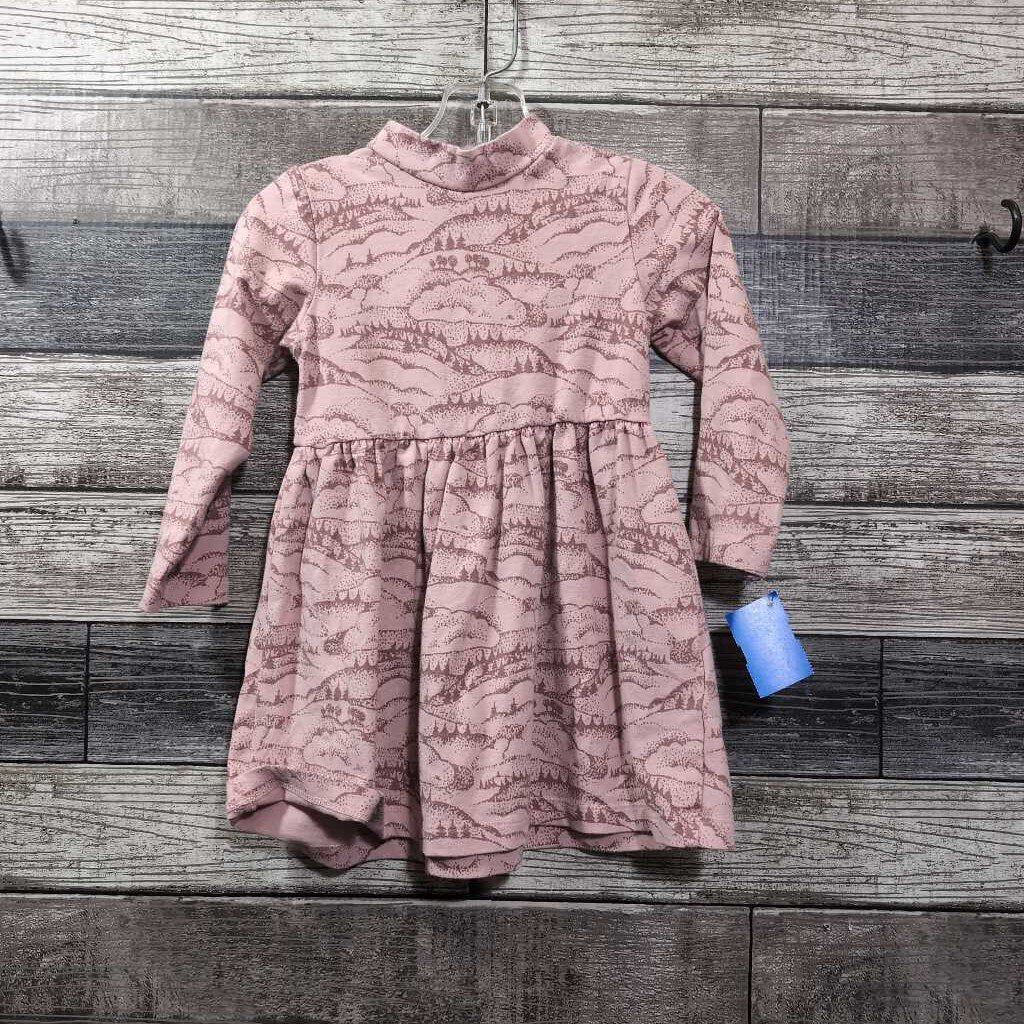 H&M LS MOCK NECK DRESS 18-24 MO