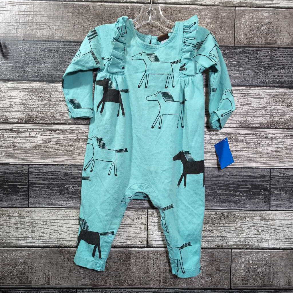 TEA LS COTTON ROMPER 3-6 MO