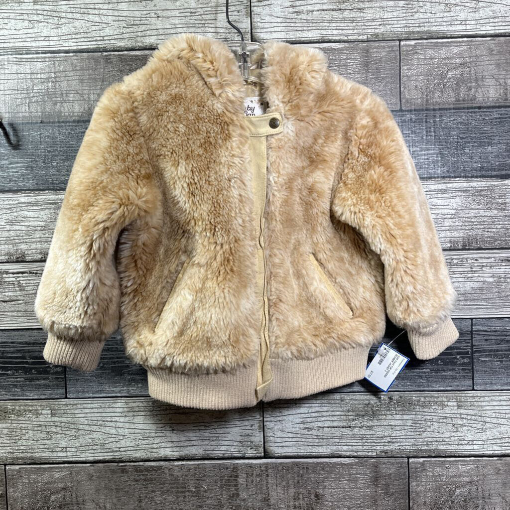 GAP FAUX FUR HOODED BOMBER JACKET 2