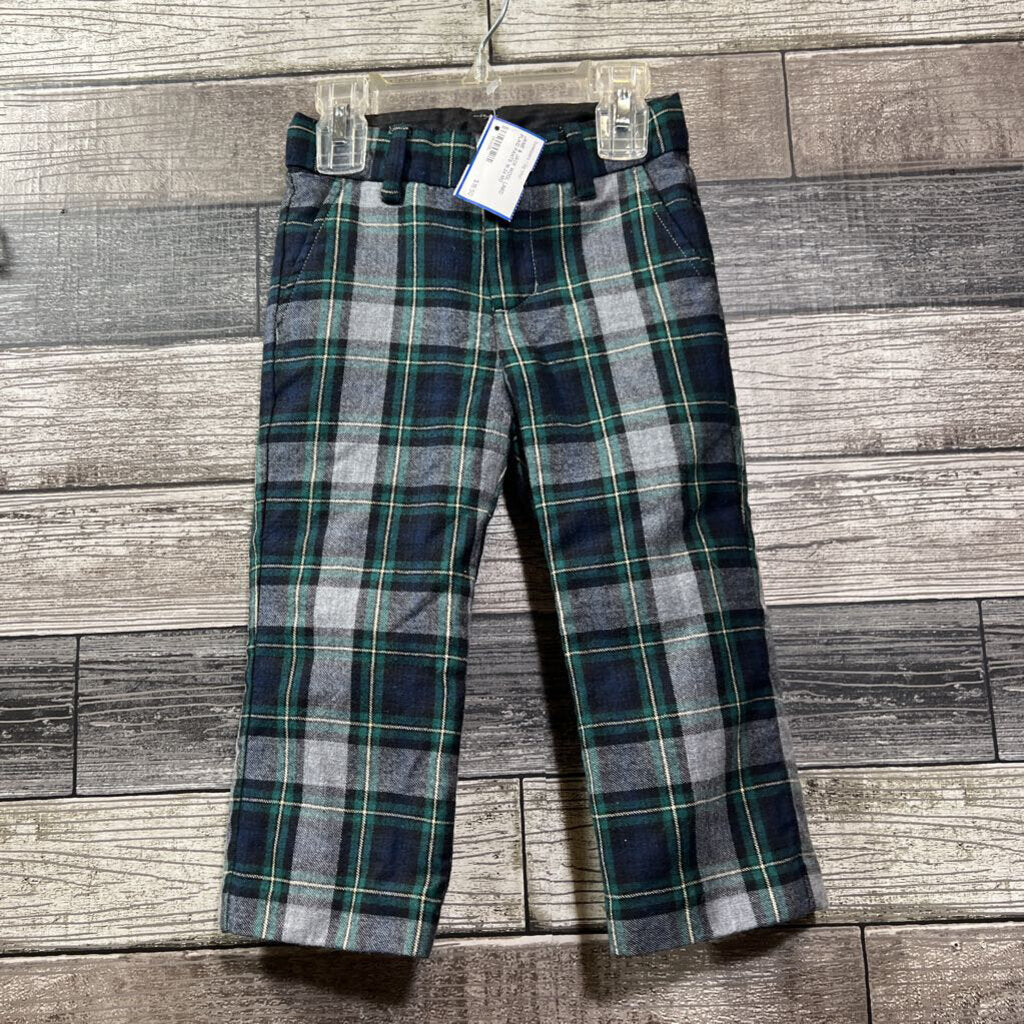 JANIE & JACK WOOL LINED PLAID PANTS 18-24 MO