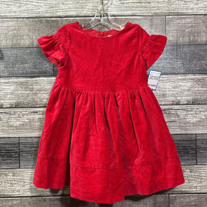GYMBOREE SS RED VELOUR DRESS 12-18 MO