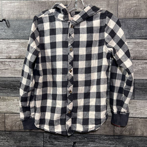 HANNA HOODED FLANNEL BUTTON DOWN SHIRT 130 / 8