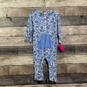KATE QUINN BAMBOO HOODED HENLEY ROMPER 12-18 MO