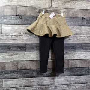 ALEX NOVA FLEECE LINED GOLD SPARKLE SKIRT WITH LEGGING 4