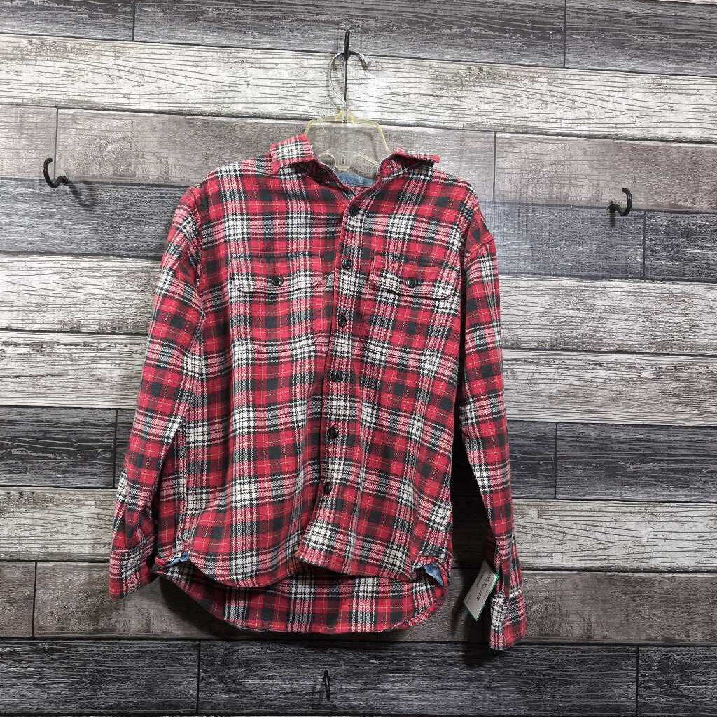 LANDS END LS FLANNEL BUTTON DOWN SHIRT 8