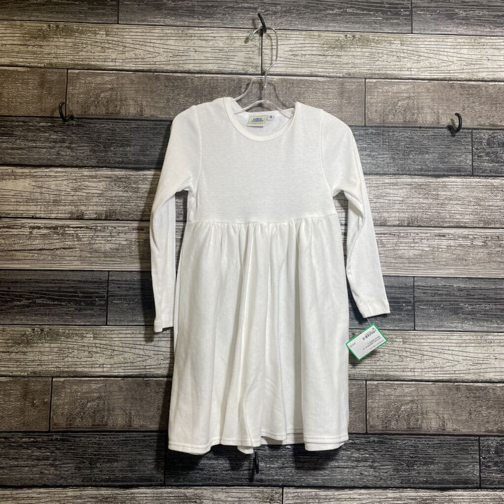 COTTON CABOODLE LS WHITE DRESS 4