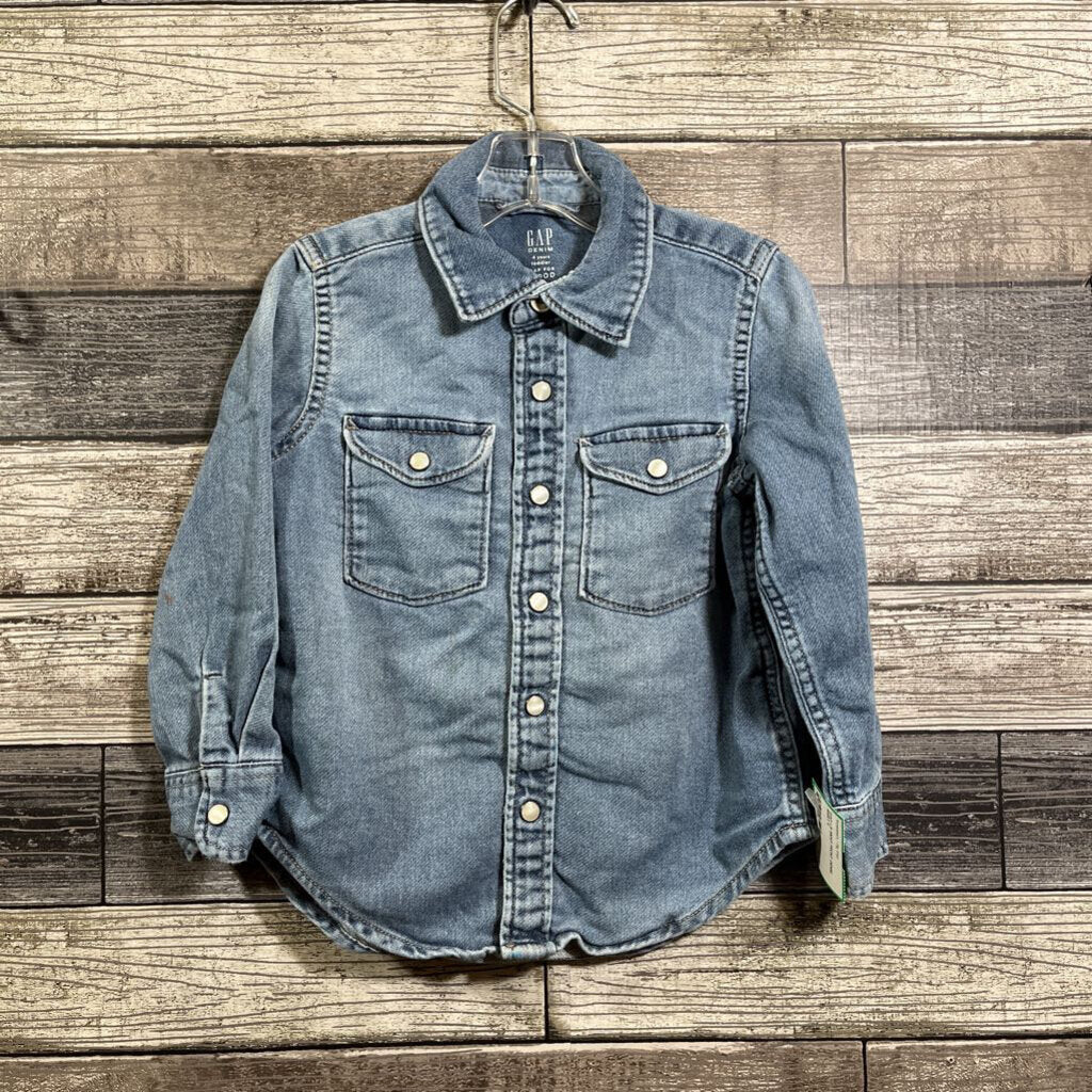 GAP LS SNAP FRONT DENIM SHIRT 4