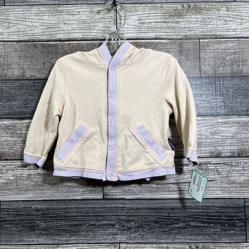 PATAGONIA ORGANIC COTTON HOODED SNAP JACKET 3-6 MO
