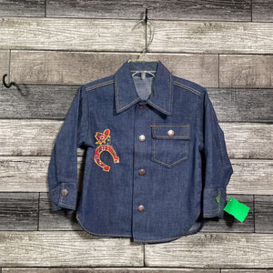 HEALTH TEX VINTAGE DENIM SNAP FRONT EMBROIDERED SHIRT 2