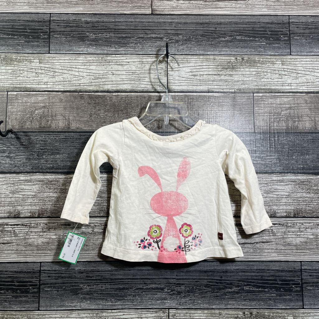 TEA LS BUNNY T-SHIRT 6-12 MO