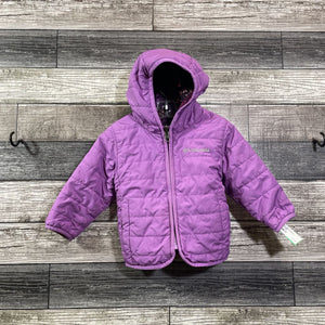 COLUMBIA REVERSIBLE HOODED FLEECE PUFFER COAT 6-12 MO