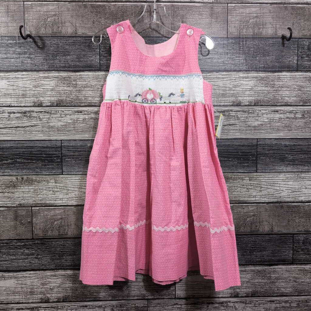 HANDMADE SMOCKED CINDERELLA JUMPER DRESS 5/6