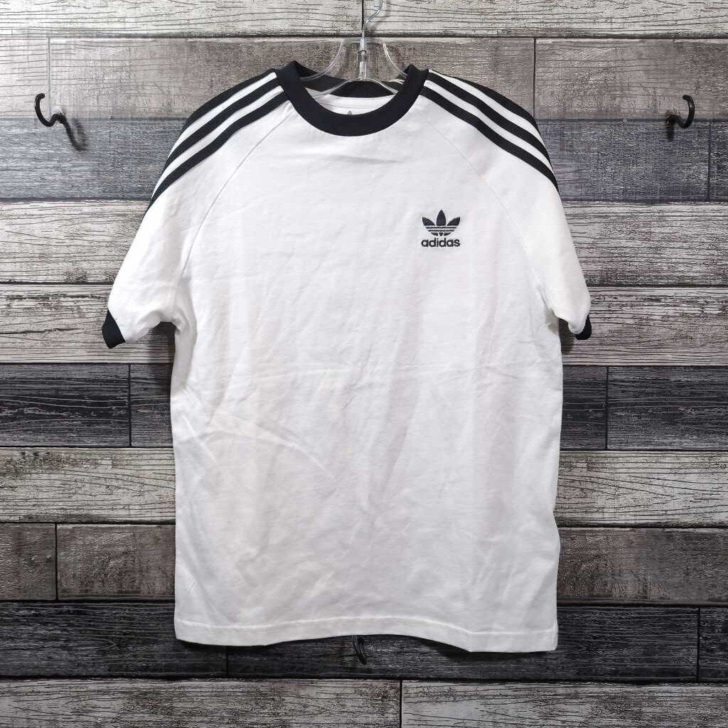 NWT ADIDAS 3 STRIPES TEE 10/12