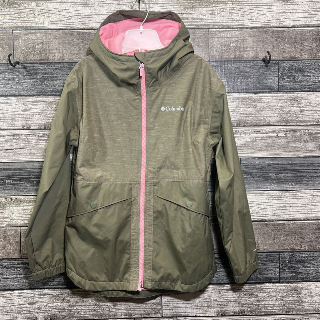 COLUMBIA FLEECE LINED OMNI TECH RAIN JACKET 10/12