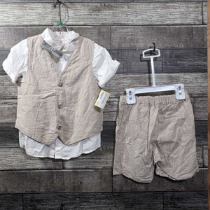 H&M 4PC SUIT SS SHIRT + PANTS + VEST + BOWTIE 3