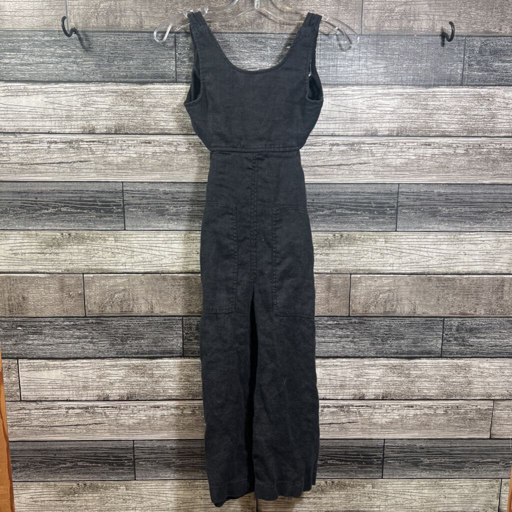 ZARA BLACK LINEN JUMPSUIT 6
