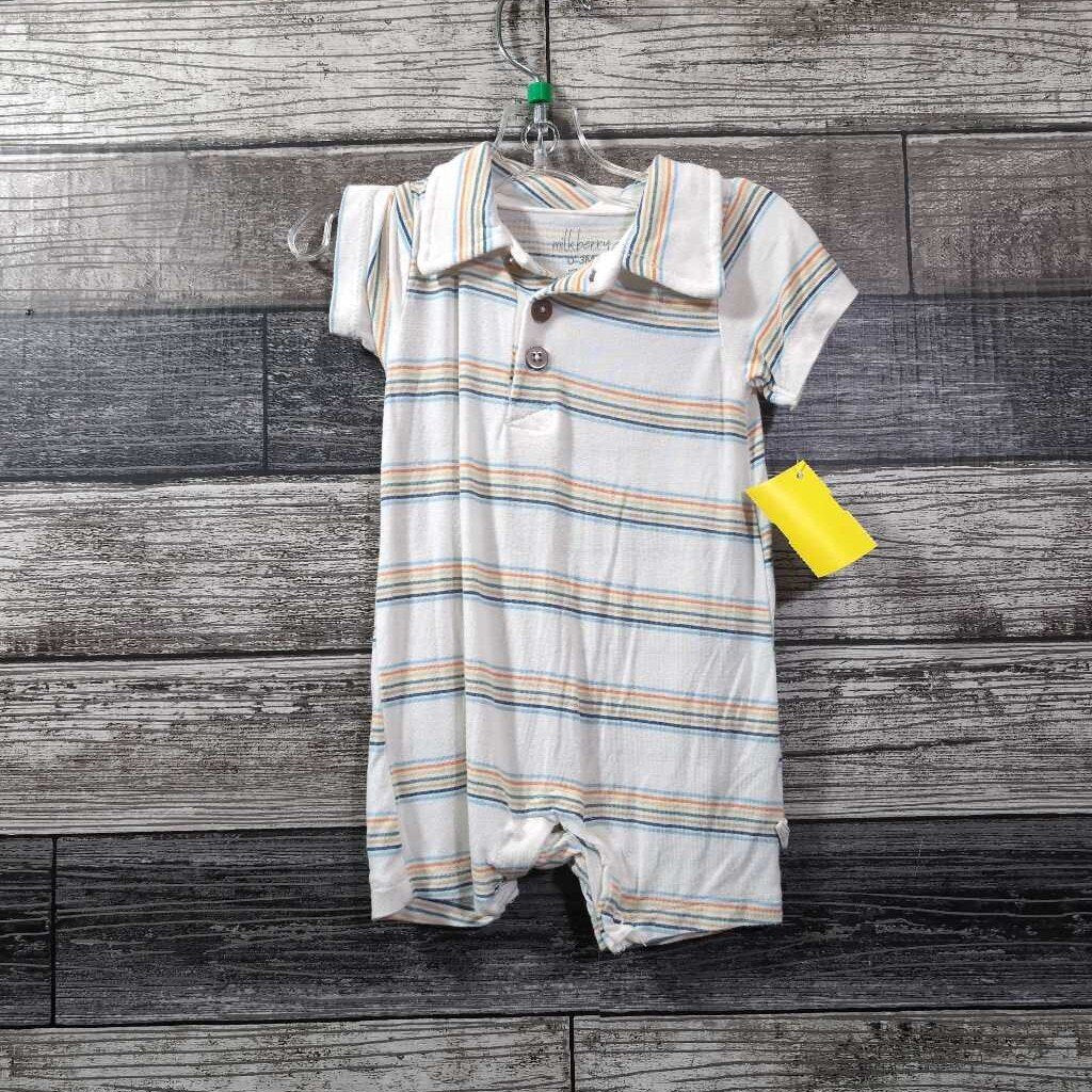 MILKBERRY SHORT ROMPER 0-3 MO