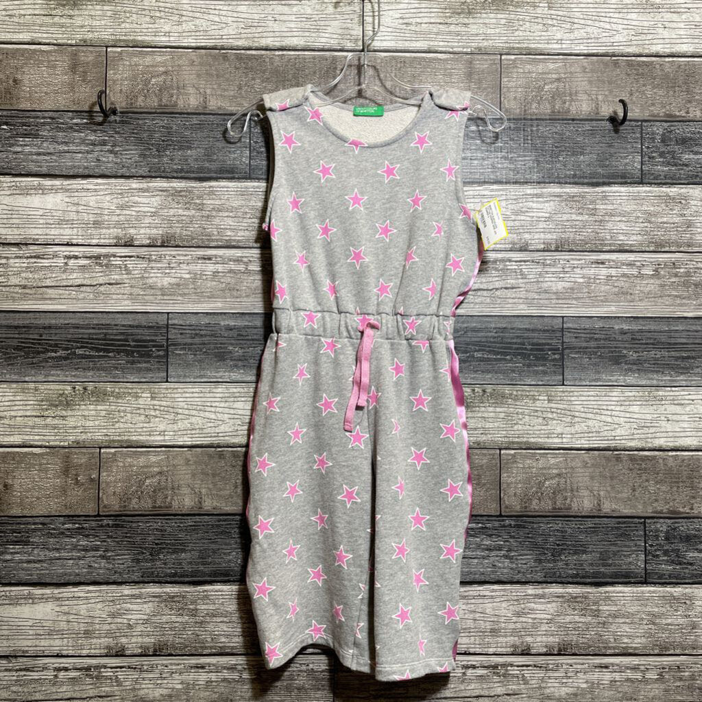 BENETTON SLEEVELESS COTTON CROPPED WIDE LEG ROMPER 4
