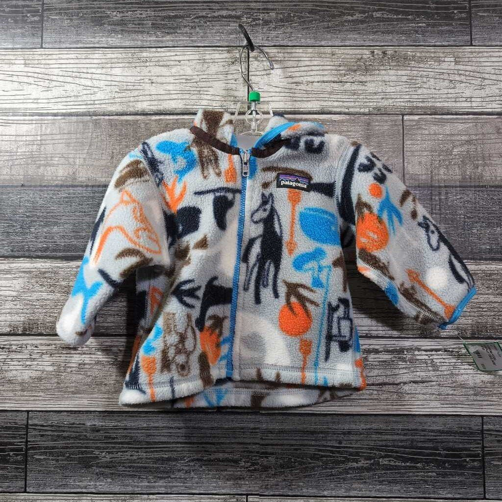 PATAGONIA HOODED SYNCHILLA FLEECE JACKET 3-6 MO
