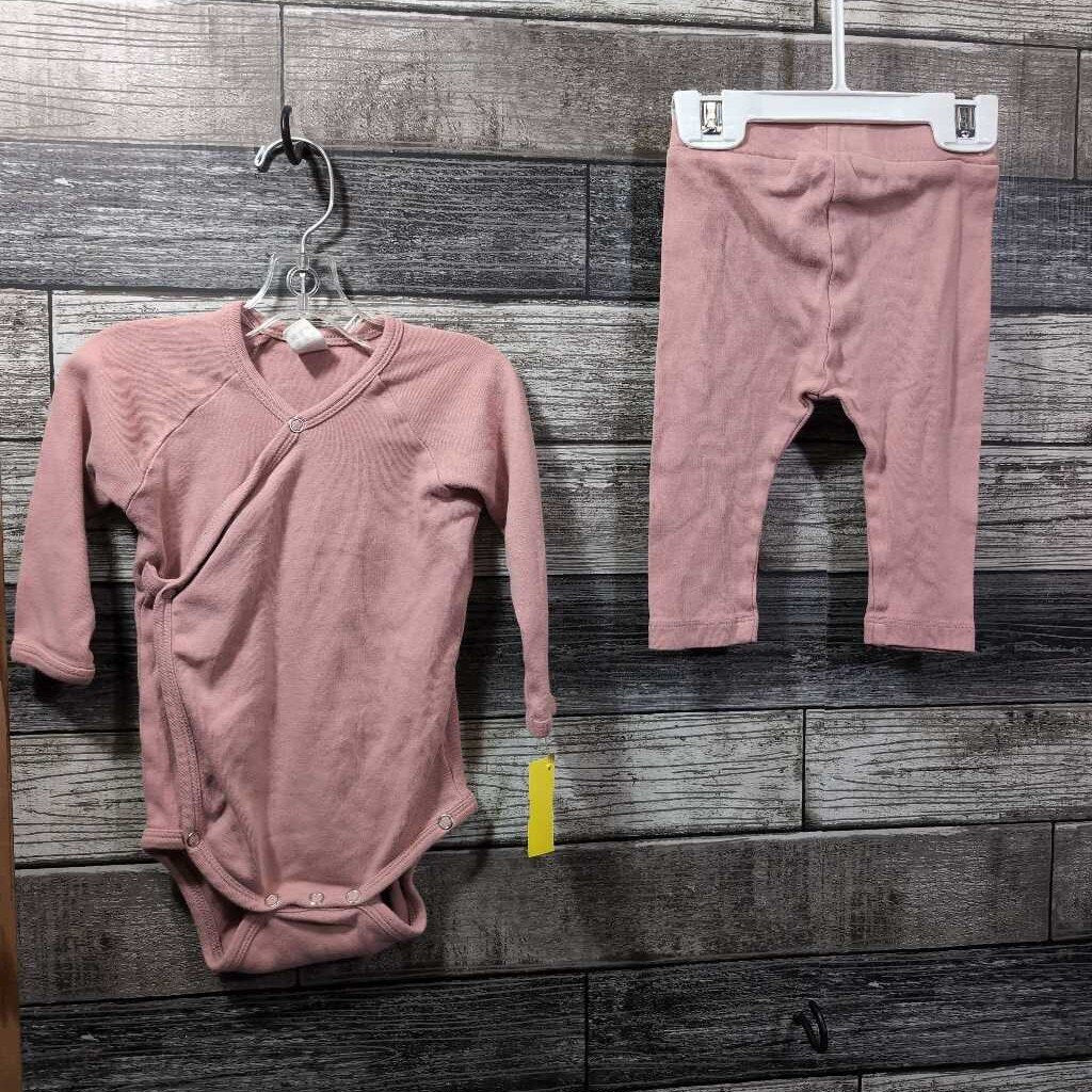 KATE QUINN ORGANIC 2PC LS BODYSUIT + LEGGING 6-12 MO