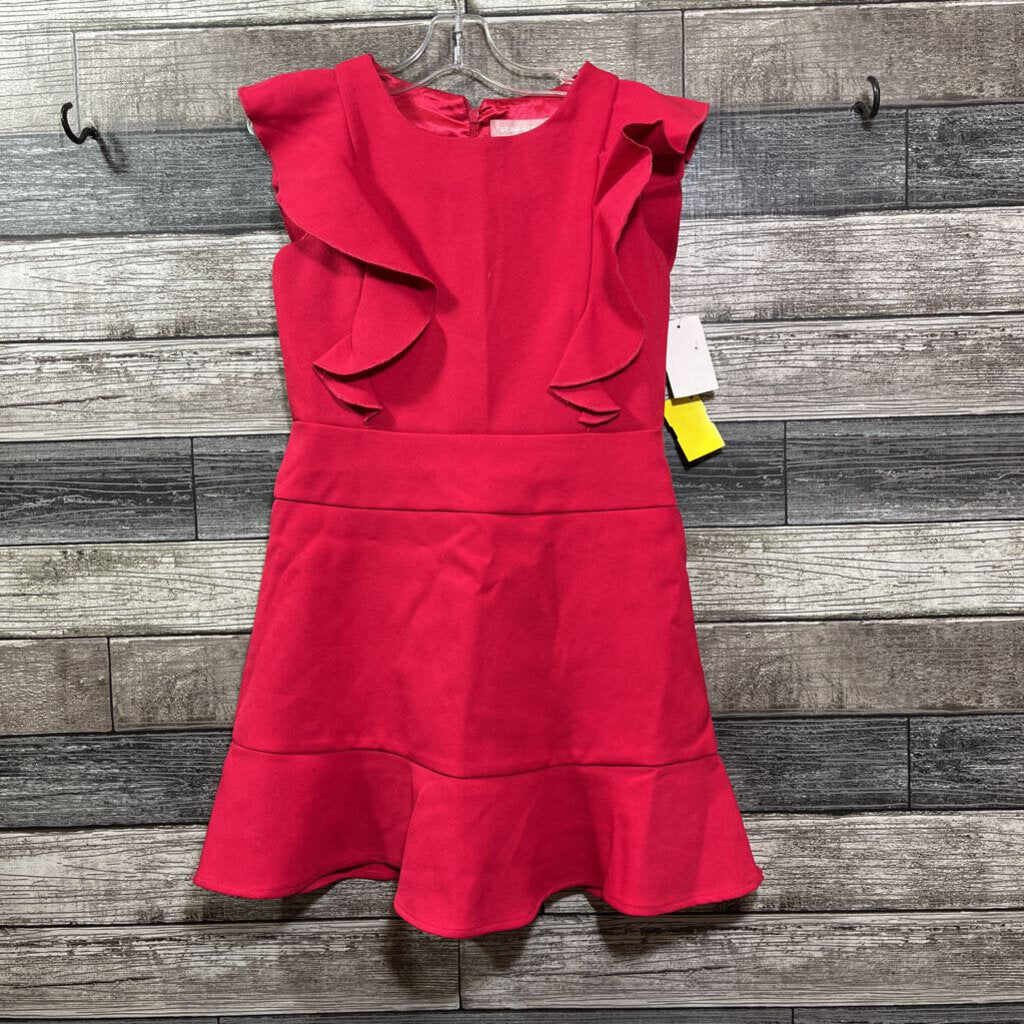 NWT BCBG RUFFLE SLEEVE LINED DRESS 8
