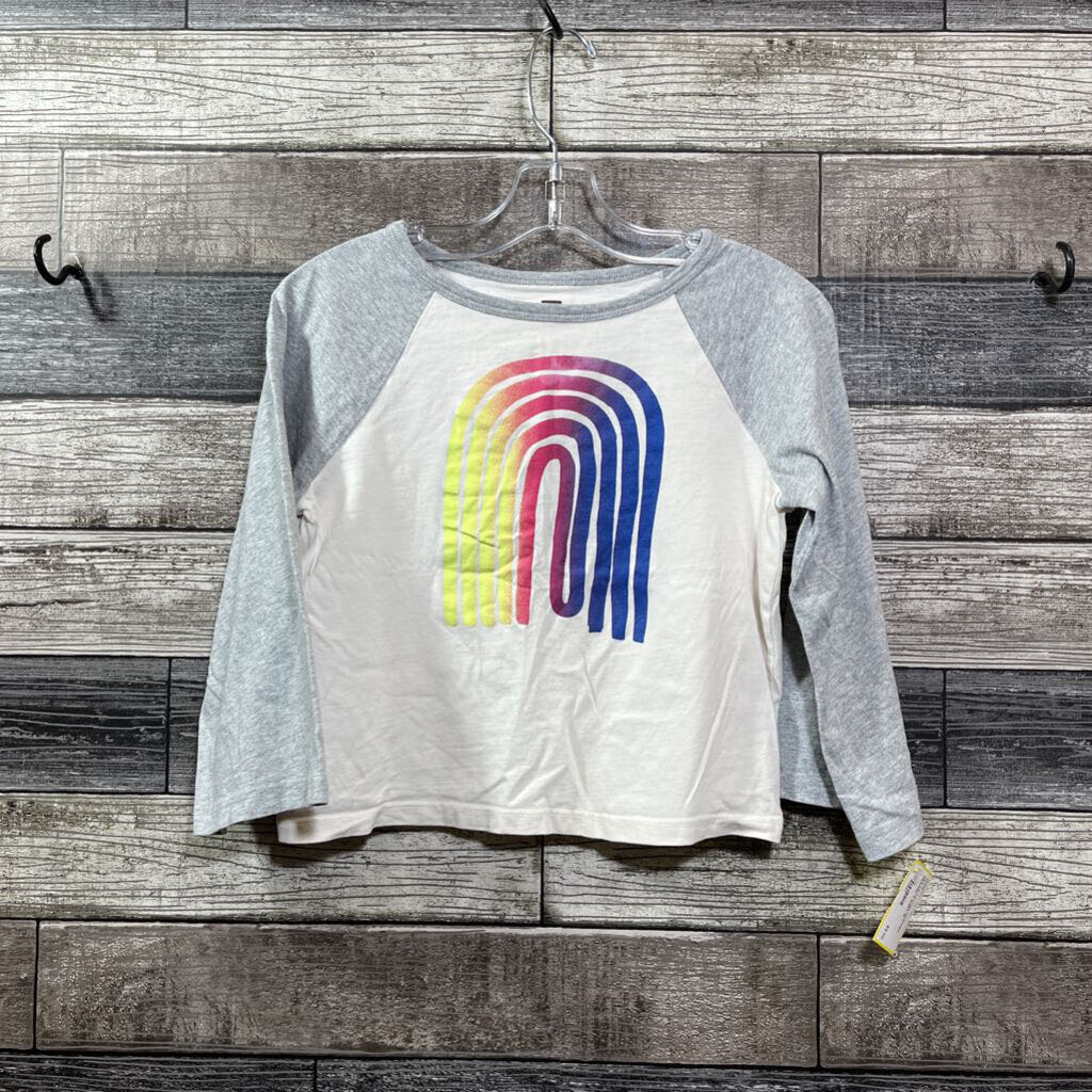 TEA LS COTTON CROPPED GRAPHIC T-SHIRT 10