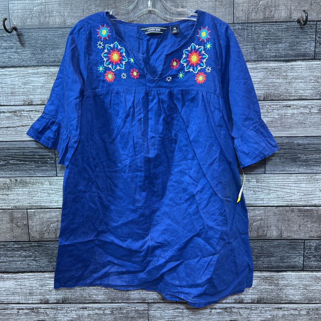 LANDS END EMBROIDERED COVER UP 10/12