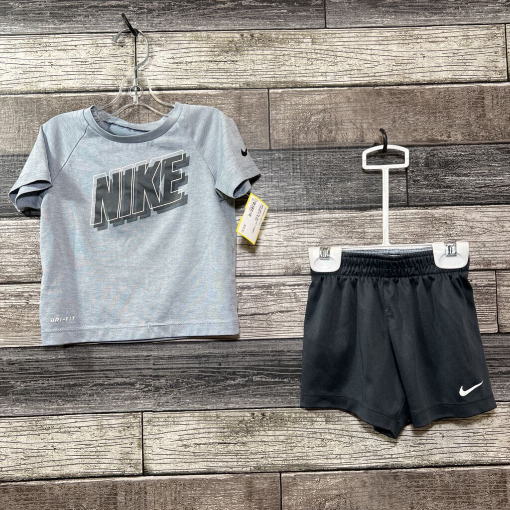 NIKE 2PC SS DRI FIT T-SHIRT + SHORTS 18 MO