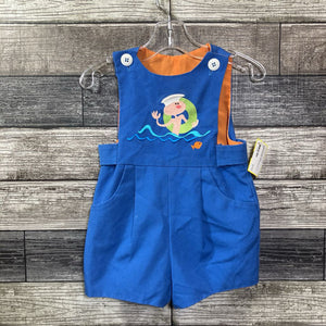 CHOCOLATE SOUP EMBROIDERED SHORTALLS 12 MO