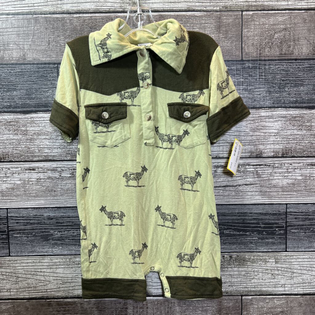 KATE QUINN BAMBOO SHORT POLO ROMPER 18-24 MO