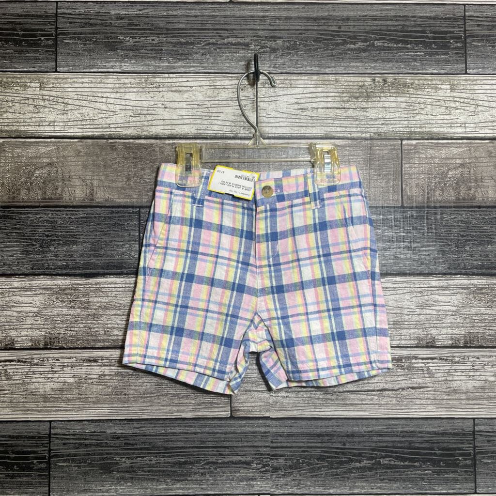 JANIE & JACK PLAID LINEN / COTTON SHORTS 18-24 MO
