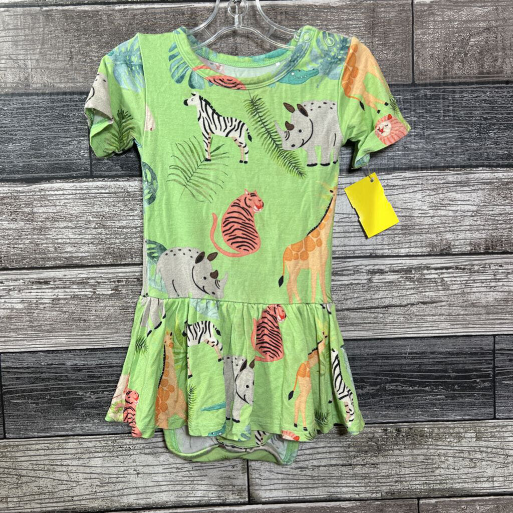 POSH PEANUT BAMBOO BODYSUIT DRESS 12-18 MO