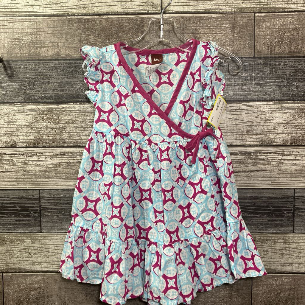 TEA WOVEN COTTON WRAP DRESS 18-24 MO