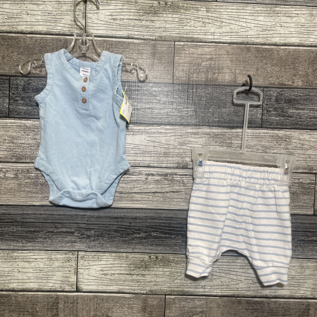 NORDSTROM 2PC TANK BODYSUIT + SHORTS NEWBORN
