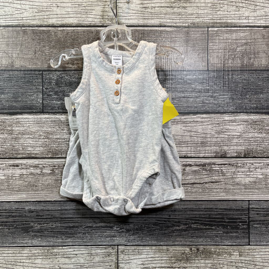 NORDSTROM 2PC TANK BODYSUIT + SHORTS NEWBORN