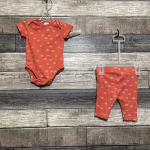 NORDSTROM 2PC SS BODYSUIT + LEGGINGS 0-3 MO