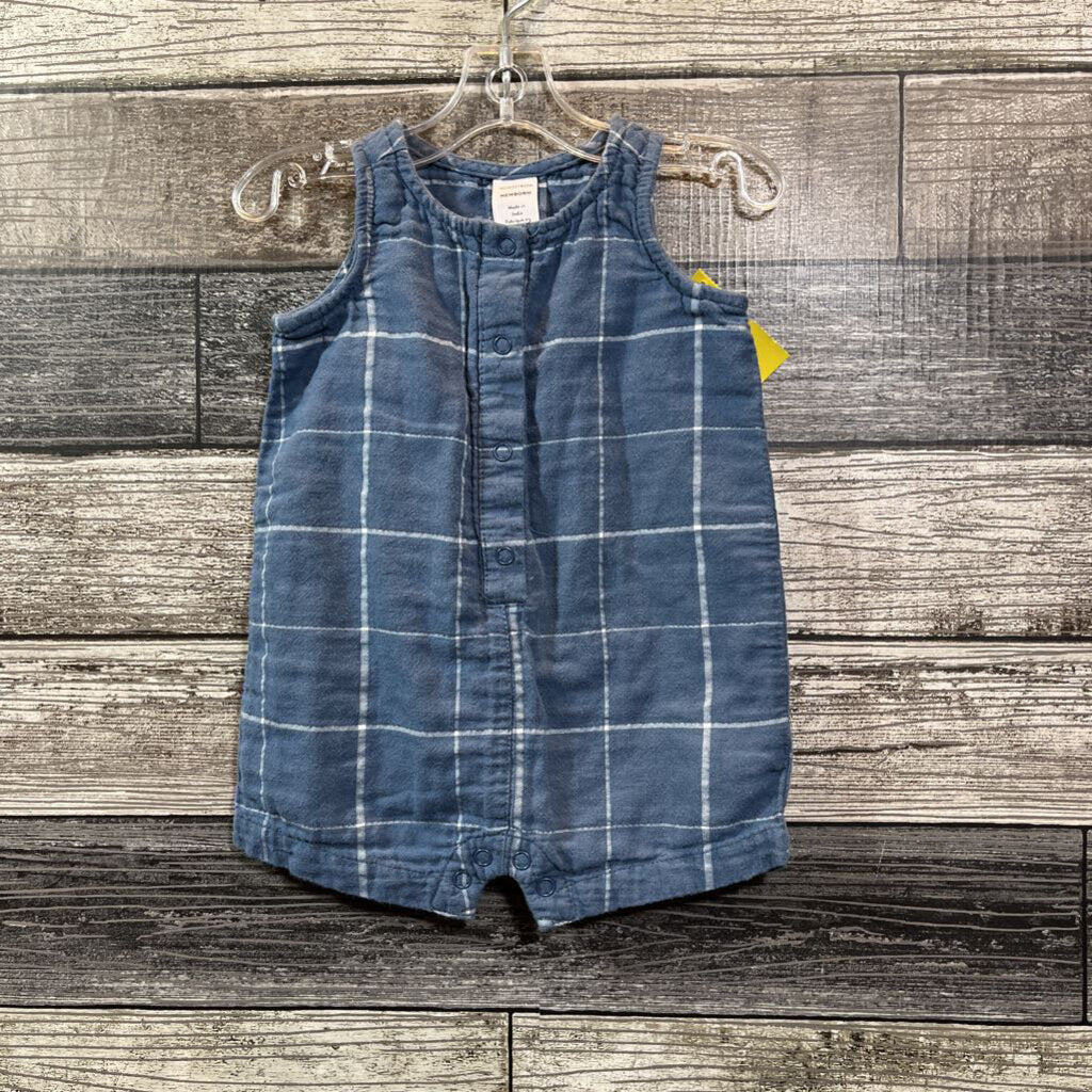 NORDSTROM SLEEVELESS COTTON ROMPER NEWBORN