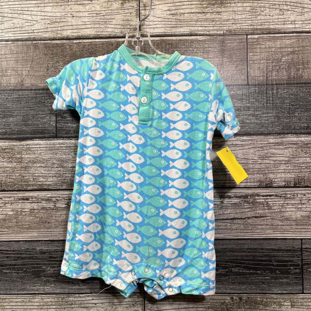 KICKEE PANTS BAMBOO SHORT ROMPER 0-3 MO