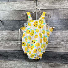 Load image into Gallery viewer, THE BONNIE MOB CROSS-BACK ROMPER + HAT 6-9 MO
