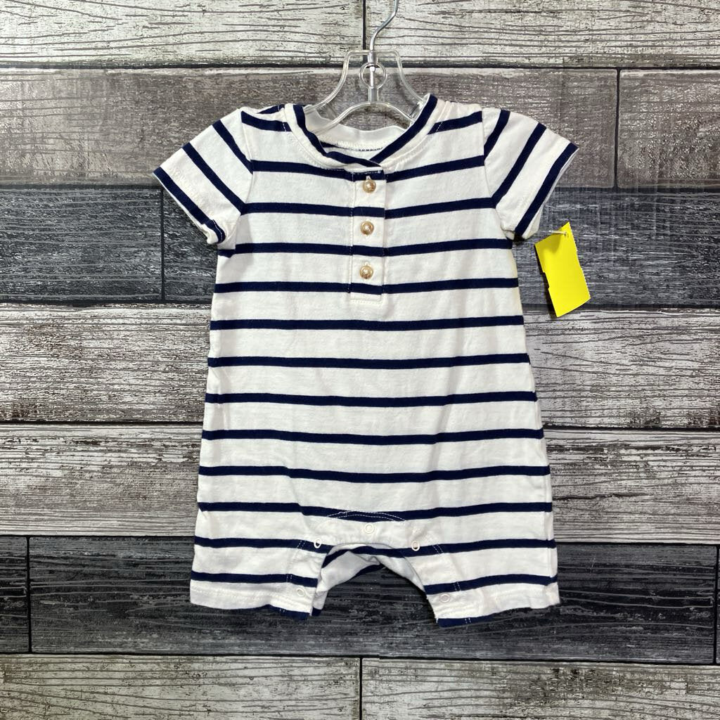 NORDSTROM SS COTTON SHORT ROMPER NEWBORN