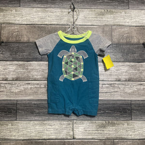 TEA SS COTTON PRINTED ROMPER 0-3 MO