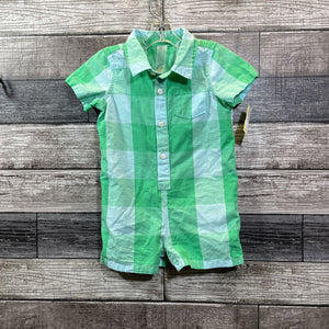 PRIMARY SS BUTTON DOWN SHORTIE 6-12 MO
