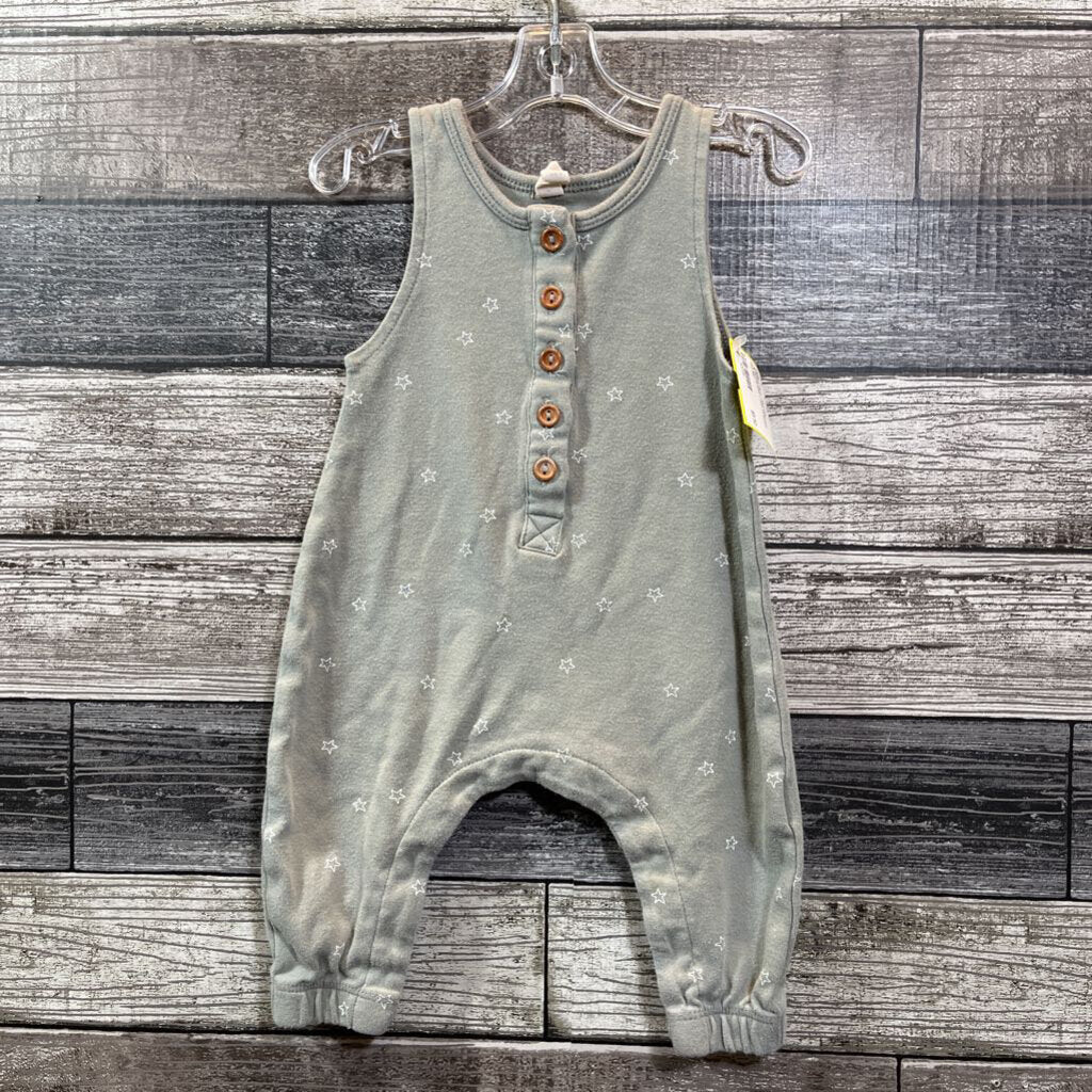 QUINCY MAE ORGANIC SLEEVELESS LONG ROMPER 0-3 MO